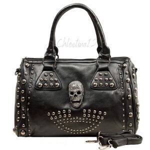 New Studded Skull Gothic Crossbody Shoulder Bag Handbag